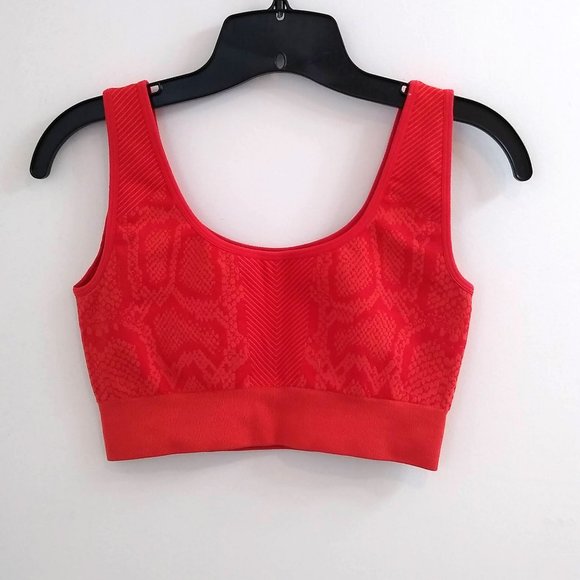 Yoga Set - Sports Bra & High Waisted Legging - Red Snakeskin - Size Small - Picture 4 of 15